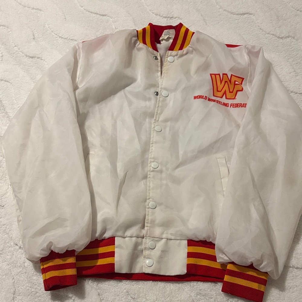 Hulk Hogan - Vintage Rare World Wrestling Federation White and Red Jacket